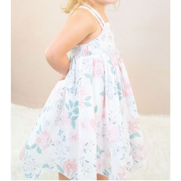 Rachel Zoe Garden Dress 2T Handkerchief Hem Floral Print Sleeveless Party Vacay - Picture 7 of 11